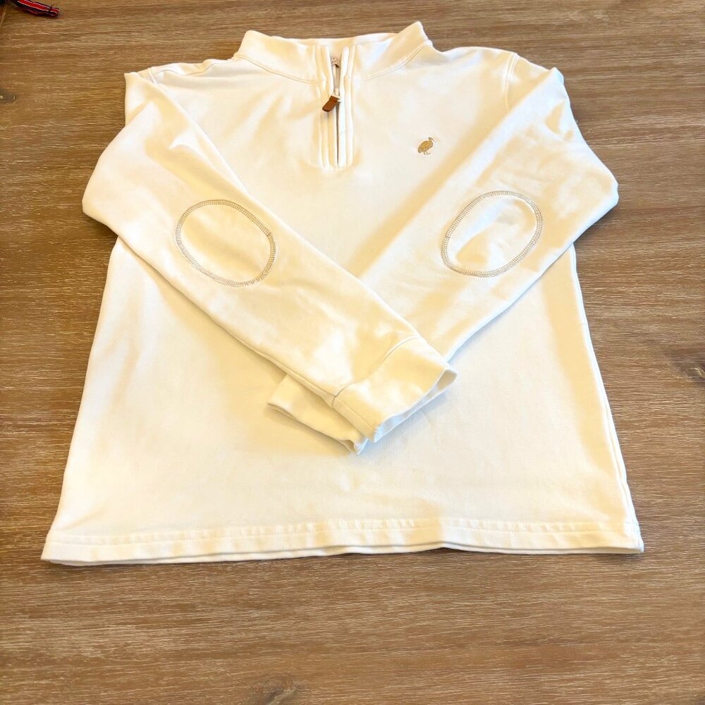 The Beaufort Bonnet Company Boys Cream Quarter Zip